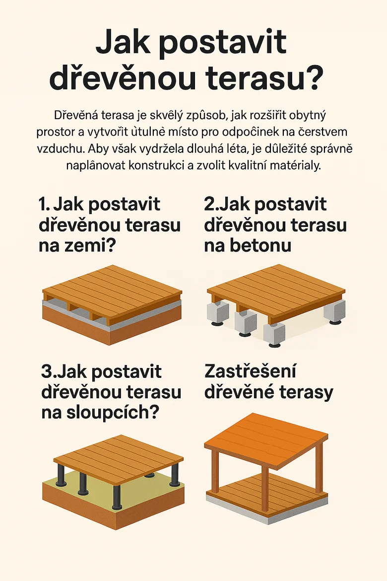 Jak postavit dřevěnou terasu – 4 způsoby