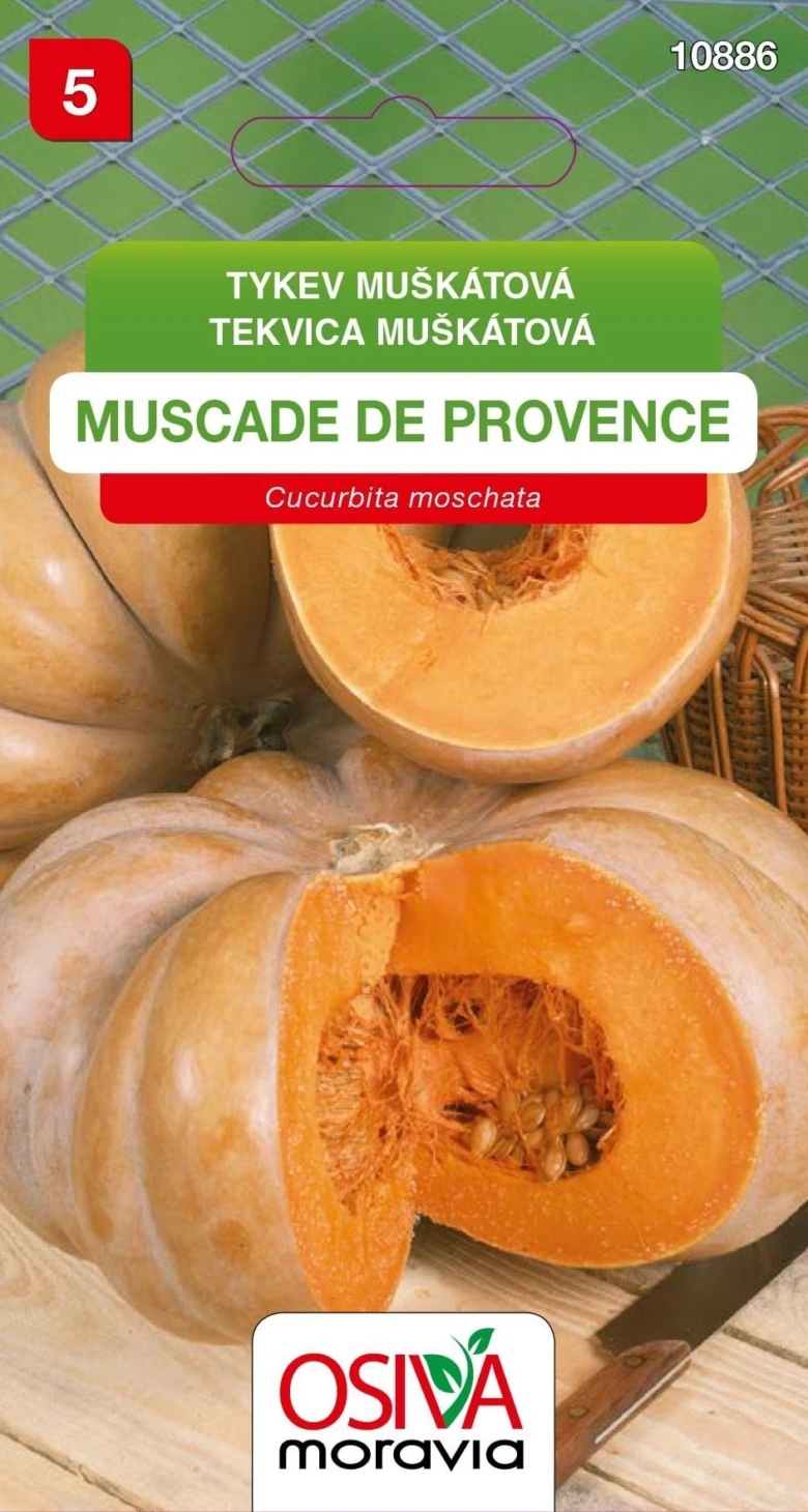 Tykev muškátová Muscade de Provence s oranžovou dužinou