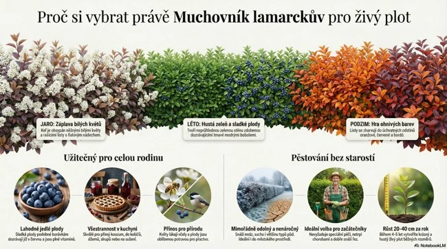 Živý plot Muchovník lamarckův – jedlý, užitečný a snadno pěstovatelný