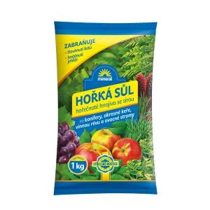 Balíček hořké soli pro rostliny s obrázkem zeleniny.