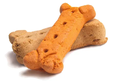 Dva kostičkové pečivá pro psy