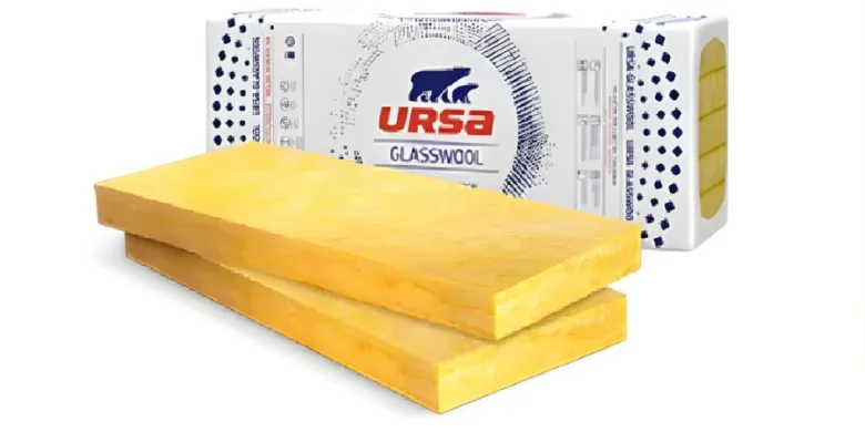 Žluté skelná vlna pro izolační desky značky Ursa