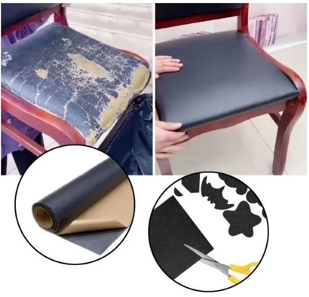 Oprava kožené sedačky pomocí lepicí fólie