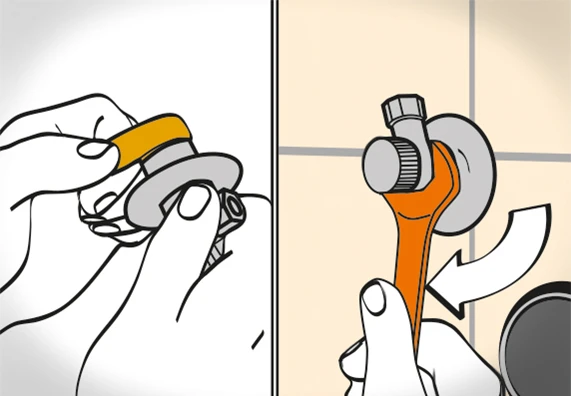 Montáž vodovodního ventilu s klíčem