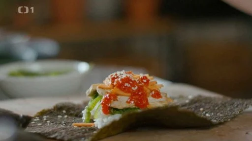 Onigirazu with toppings
